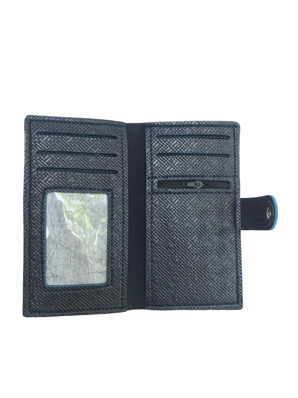 Tan Bi-Fold Wallet with ID Slot & Snap Closure