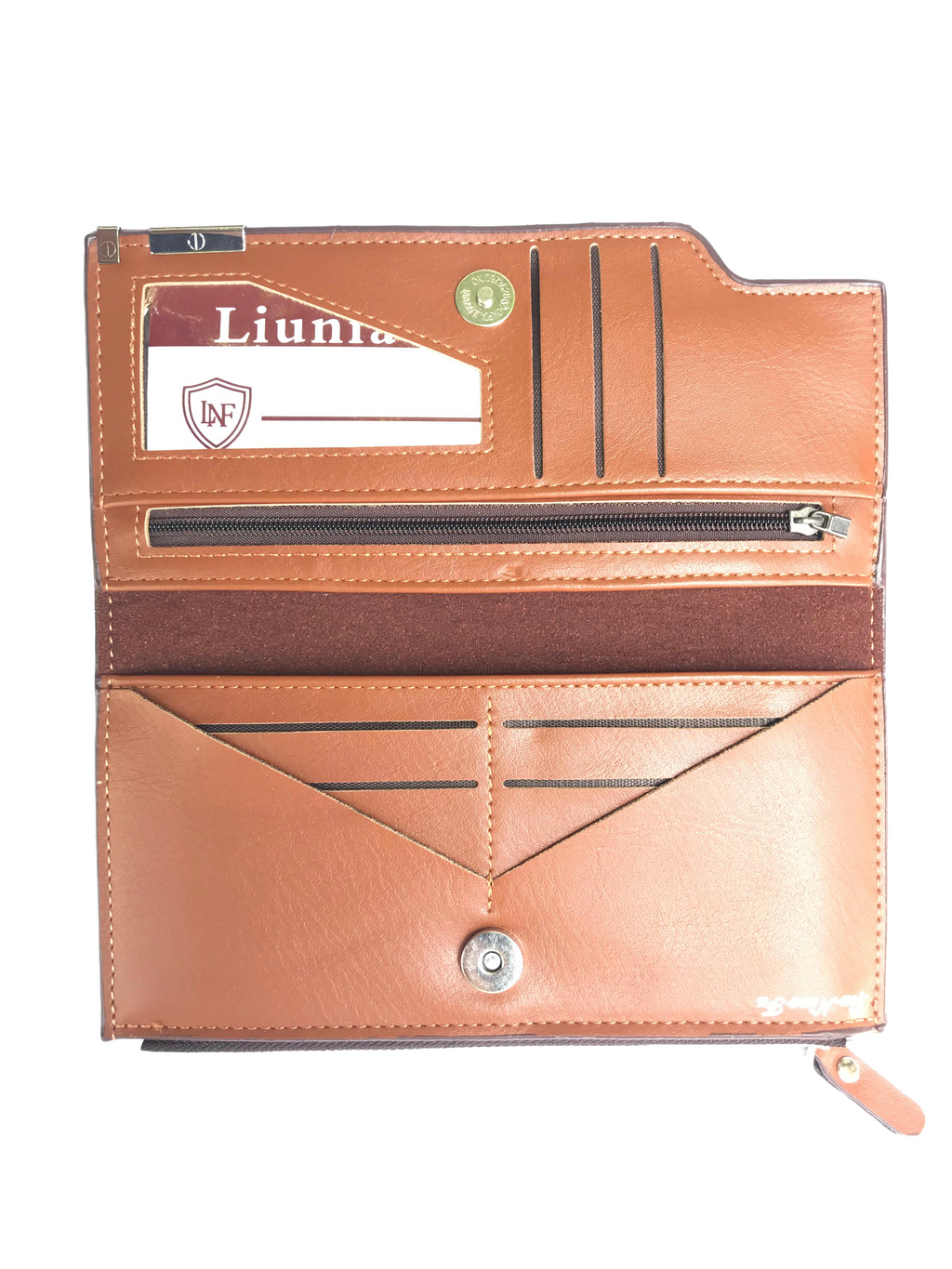 Liuniao Fu Premium Brown Long Wallet