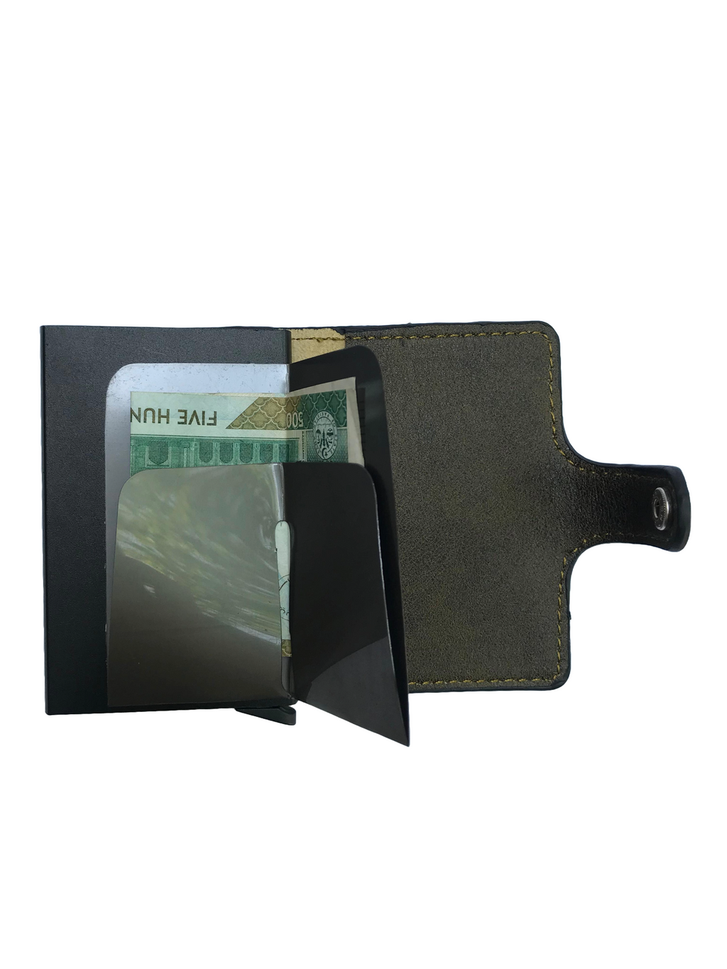 Pop-Up Card Holder Wallet with Snap Closure