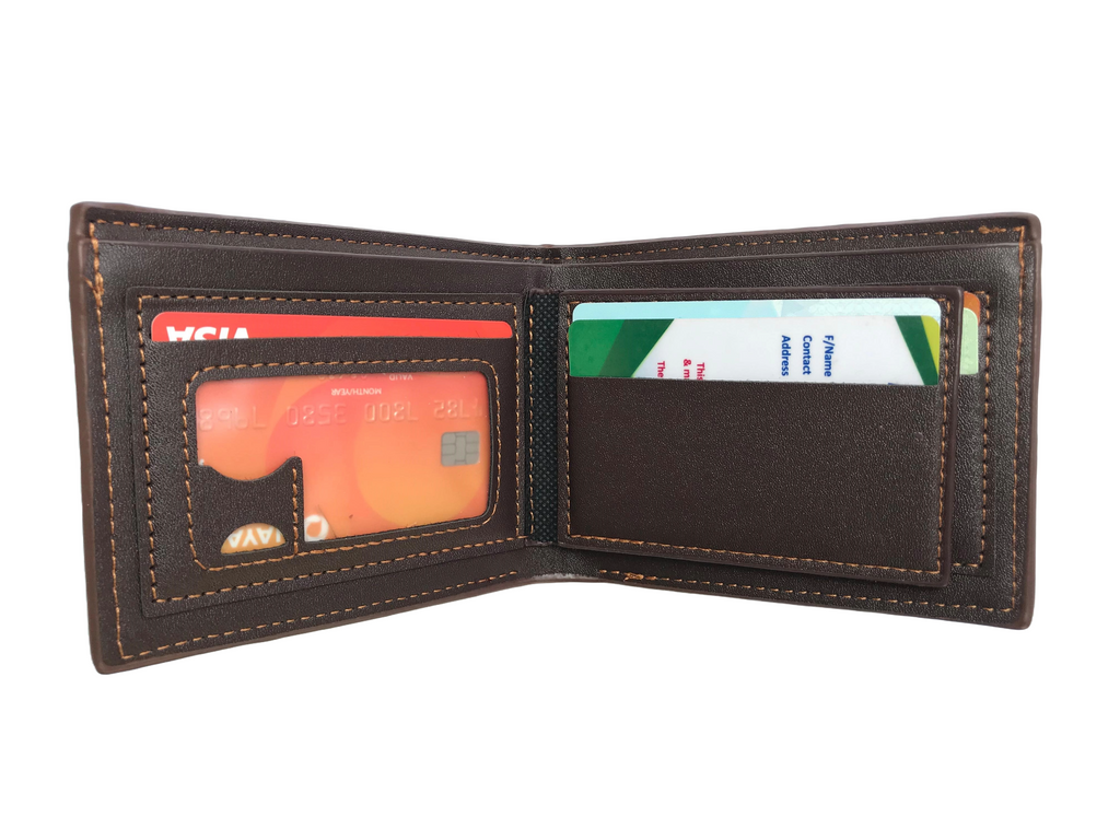 Geometric Patterned Leather Wallet – Classic & Sleek