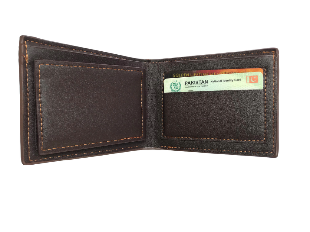 Geometric Patterned Leather Wallet – Classic & Sleek
