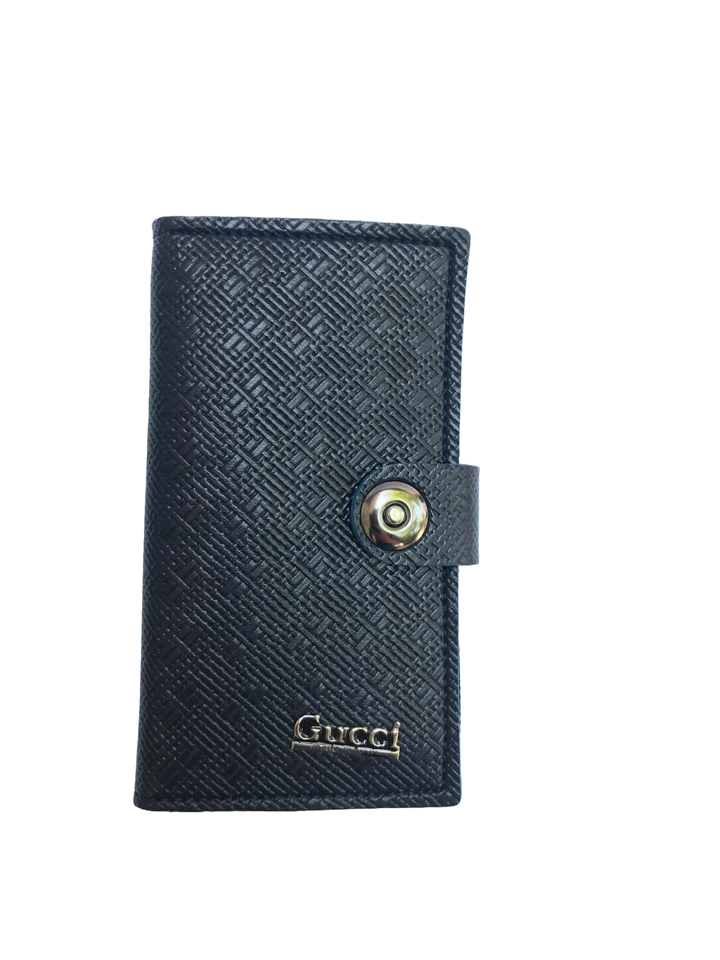 Tan Bi-Fold Wallet with ID Slot & Snap Closure